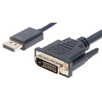 Kabel DisplayPort na DVI-D 24+1 1080p*60Hz 3m M/M Manhattan